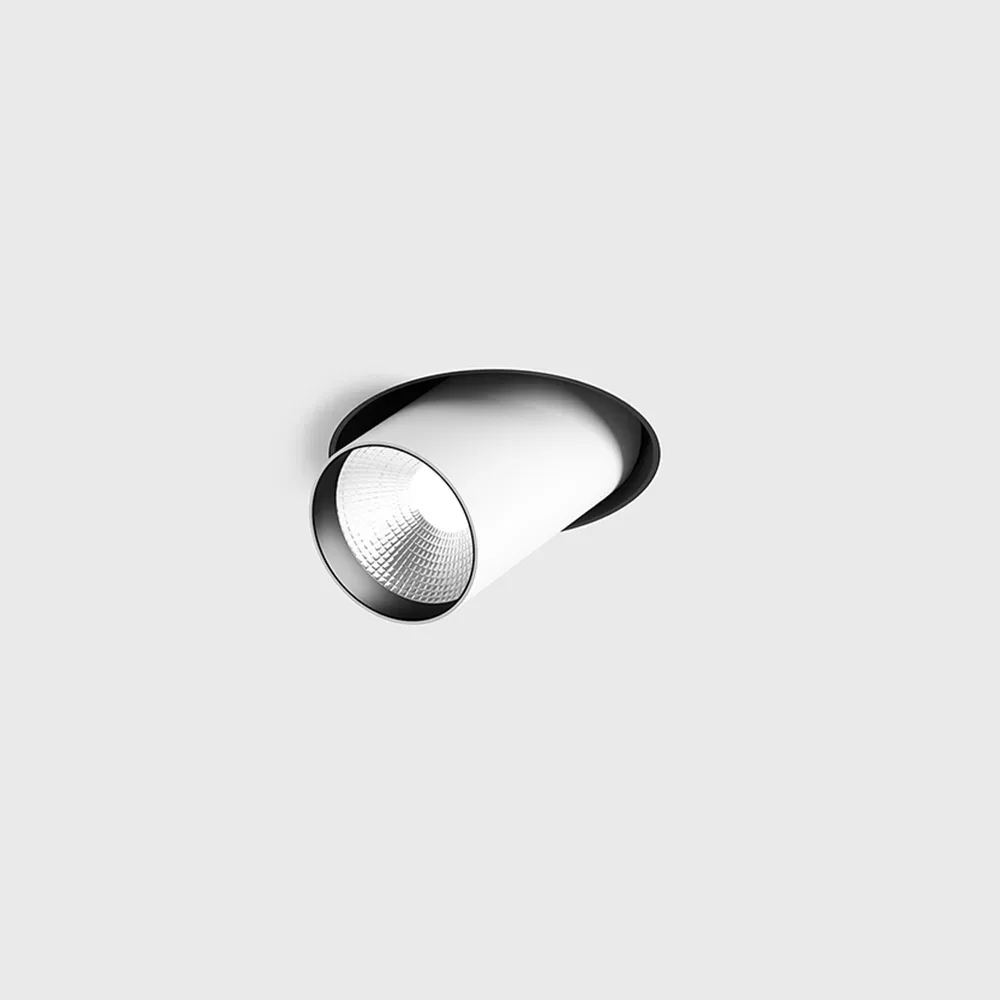 01.0594.9.940.WH_1 Adjustable trimless ceiling recessed luminaire TUB M OUT TRIMLESS, D52mm, H60mm, CREE LED 12W, 1210Lm, 4000K, 50°, CRI>90, 300mA, IP20, white color - imagine 1