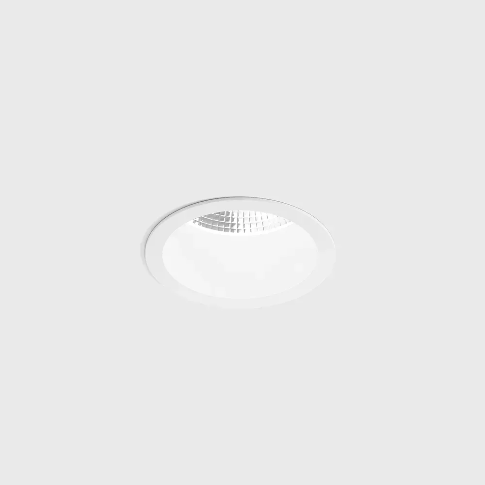 01.0599.11.940.WH_.PC_1 Ceiling recessed luminaire with frame TUB M TRIM, D55mm, H65mm, CREE LED 11W, 1210Lm, 4000K, 50°, CRI>90, 300mA, DIM PHASE CUT, IP44, white color - imagine 1