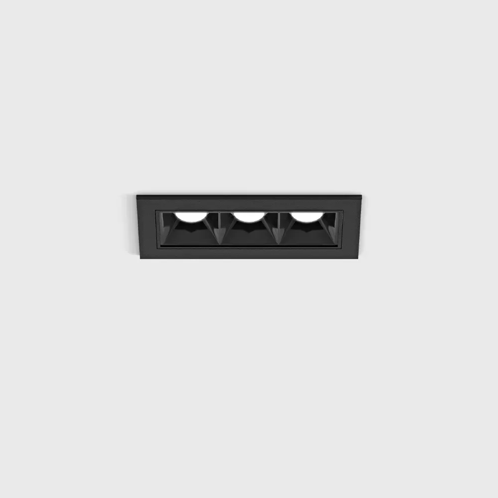 01.0851.4.940.BK_1 Ceiling recessed luminaire with frame VARIO COMFORT 85, L83mm, W38mm, H45mm, LED 4.5W, 336Lm, 4000K, 36°, CRI>90, 500mA, IP20, black color - imagine 1