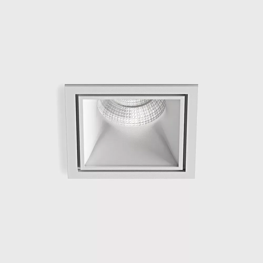 01.2010.10.940.WH_1 Ceiling recessed luminaire with frame CELL, L90mm, W90mm, H82mm, BRIDGELUX LED 9W, 924Lm, 4000K, 45°, CRI>90, 250mA, IP20, white color — изображение 1