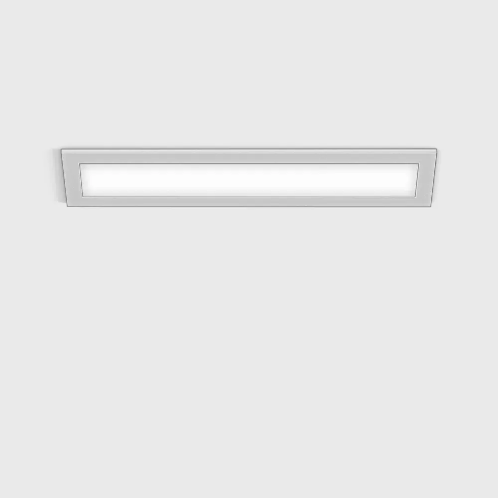 01.2180.6.930.WH_1 Ceiling recessed luminaire with frame VARIO LINEA 218, L218mm, W38mm, H45mm, LED 6.3W, 754Lm, 3000K, 110°, CRI>90, 350mA, IP20, opal, white color - imagine 1