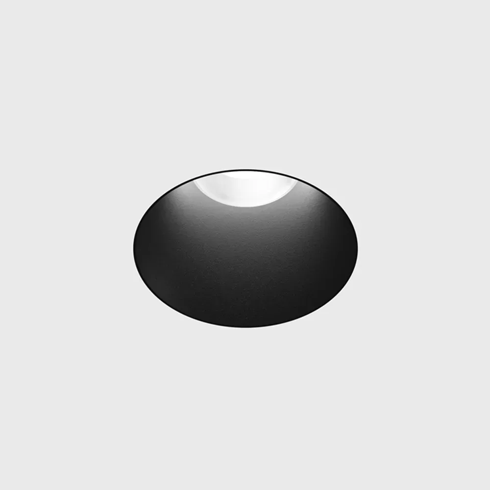 01.2200.7.940.BK_1 Trimless ceiling recessed luminaire INVISIBLE MINI R, D50mm, H57mm, CREE LED 6.3W, 350mA, 640Lm, 4000K, 55°, CRI>90, IP44, black color — изображение 1