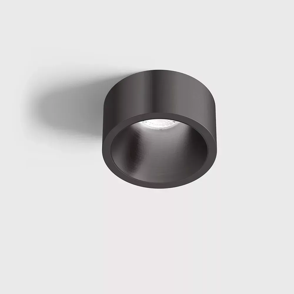 01.2203.7.930.MN_1 Ceiling recessed luminaire with frame INVISIBLE MINI OUT, D55mm, H58mm, CREE LED 6.3W, 350mA, 640Lm, 3000K, 55°, CRI>90, IP44, midnight color — изображение 1