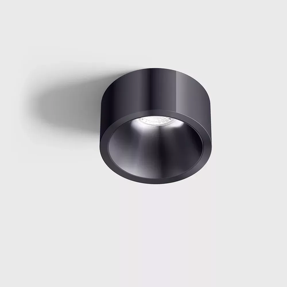 01.2203.7.940.DB_1 Ceiling recessed luminaire with frame INVISIBLE MINI OUT, D55mm, H58mm, CREE LED 6.3W, 350mA, 640Lm, 4000K, 55°, CRI>90, IP44, diamond black color - imagine 1