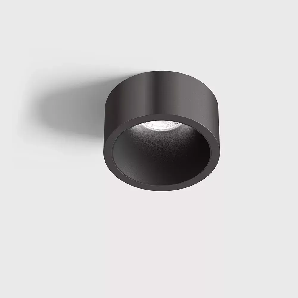 01.2203.7.940.MN_BK_1 Ceiling recessed luminaire with frame INVISIBLE MINI OUT, D55mm, H58mm, CREE LED 6.3W, 350mA, 640Lm, 4000K, 55°, CRI>90, IP44, midnight/black color - imagine 1