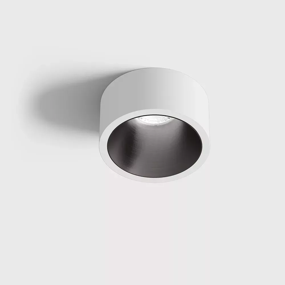 01.2203.7.940.WH_MN_1 Ceiling recessed luminaire with frame INVISIBLE MINI OUT, D55mm, H58mm, CREE LED 6.3W, 350mA, 640Lm, 4000K, 55°, CRI>90, IP44, white/midnight color - imagine 1
