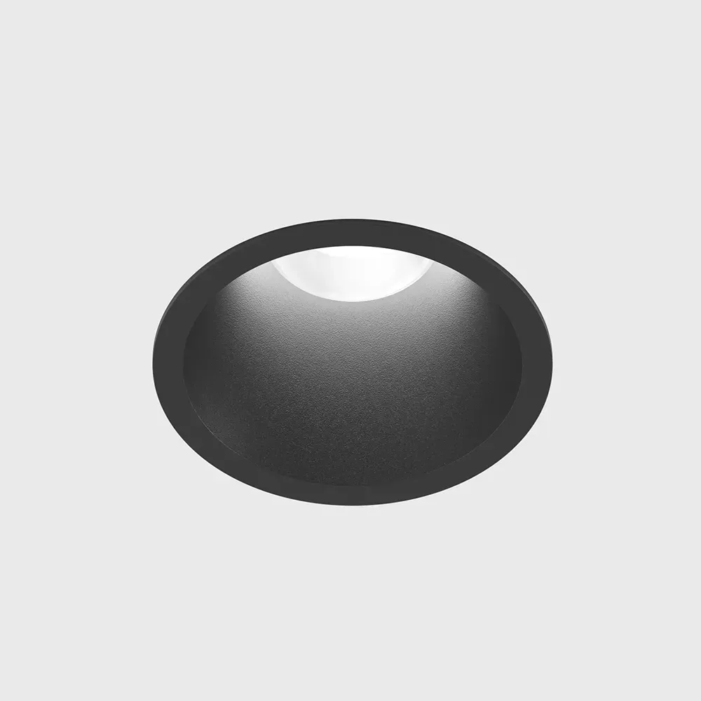 01.2206.7.927.BK_.DALI_1 Ceiling recessed luminaire with frame INVISIBLE MINI R TRIM, D66mm, H61mm, CREE LED 6.3W, 350mA, 640Lm, 2700K, 55°, CRI>90, DIM DALI, IP44, black color - imagine 1