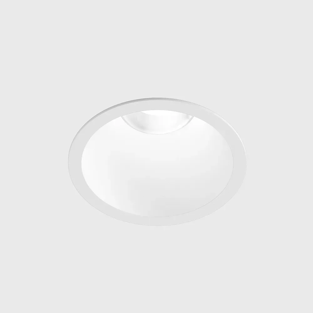 01.2206.7.940.WH_.DALI_1 Ceiling recessed luminaire with frame INVISIBLE MINI R TRIM, D66mm, H61mm, CREE LED 6.3W, 350mA, 640Lm, 4000K, 55°, CRI>90, DIM DALI, IP44, white color - imagine 1
