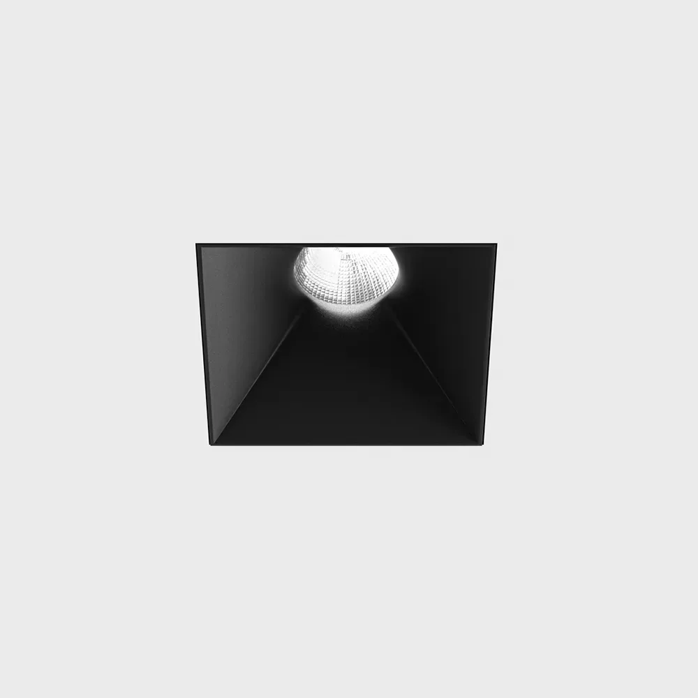 01.2212.9.930.BK_1 Trimless ceiling recessed luminaire INVISIBLE SQUARE, L82mm, W82mm, H86mm, LED 9W, 924Lm, 3000K, 50°, CRI>90, 250mA, IP20, black color - imagine 1