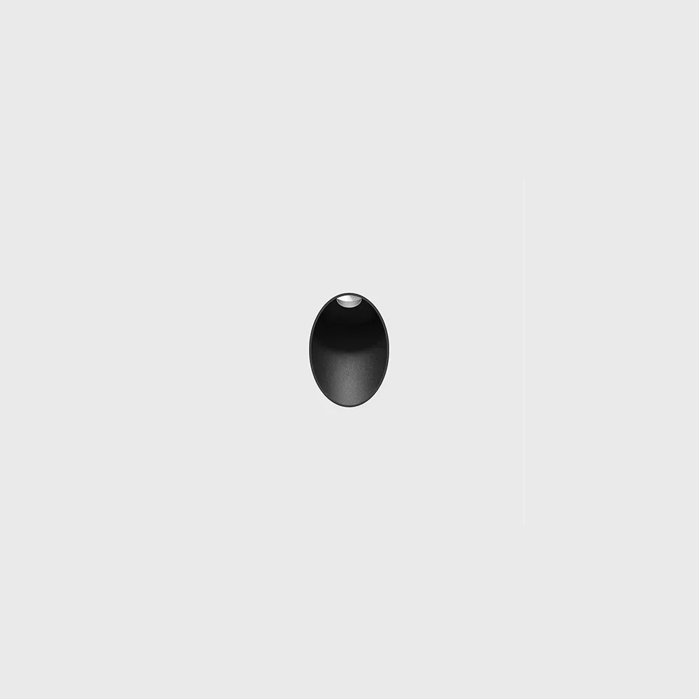 01.3805.EL_.930.BK_1 Trimless wall recessed luminaire IN WALL O, L34mm, H48mm, SP56mm, CREE 3.3W LED, 364Lm, 36°, 3000K, CRI>90, driver 350mA included, IP20, black color - imagine 1