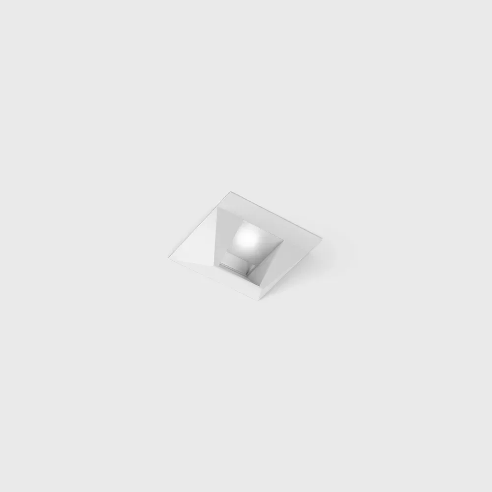 01.3903.6.930.WH_1 Trimless ceiling recessed luminaire and asymmetric optics NANO S WW TRIMLESS, L35mm, W35mm, H80mm, CREE LED 6W, 503Lm, 3000K, 25x46°, CRI>90, 500mA, IP20, white color - imagine 1