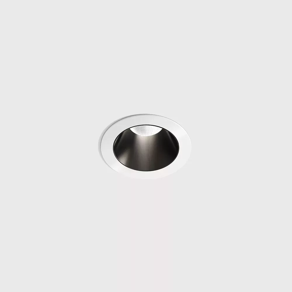 01.3910.8.940.WH_MN_1 Ceiling recessed luminaire with frame NANO R, D48mm, H67mm, CREE LED 8W, 640Lm, 4000K, 50°, CRI>90, 700mA, IP44, white/midnight color — изображение 1