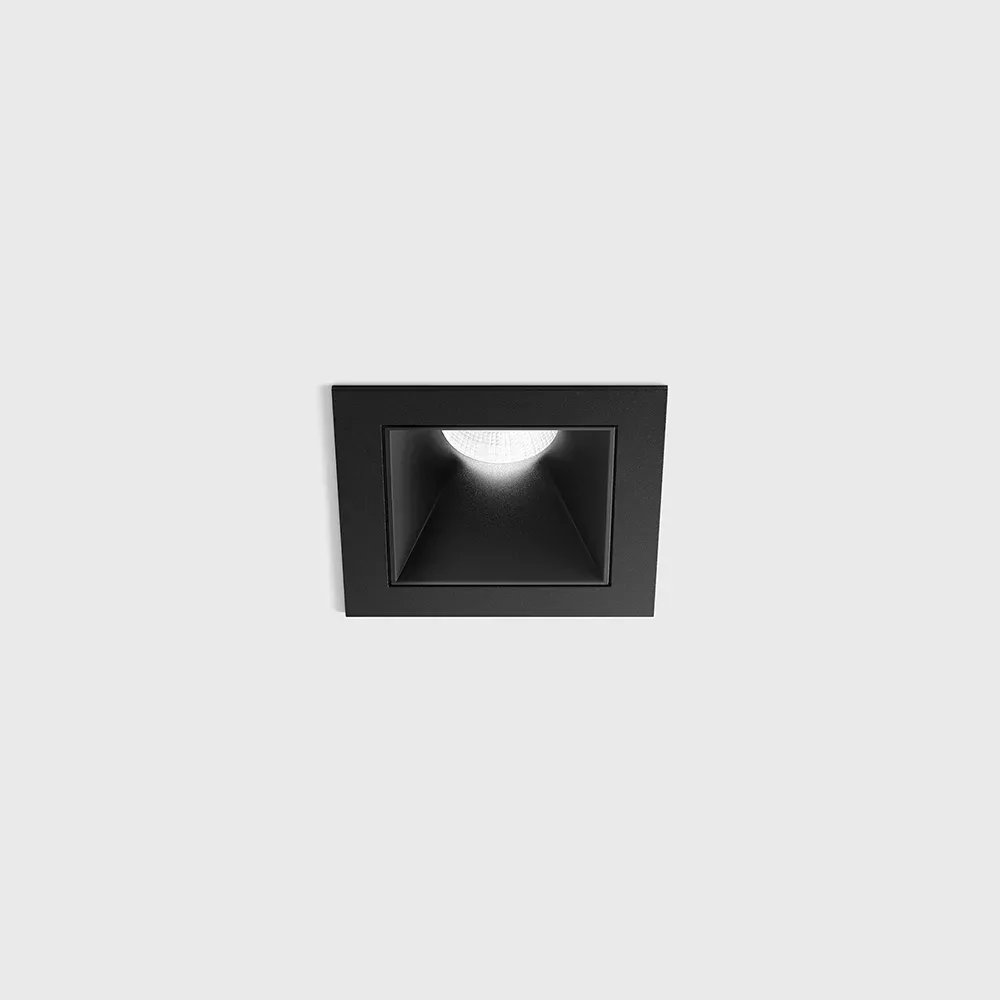 01.3911.8.940.BK_1 Ceiling recessed luminaire with frame NANO S, L48mm, W48mm, H67mm, CREE LED 8W, 640Lm, 4000K, 50°, CRI>90, UGR<19, 700mA, IP44, black color — изображение 1