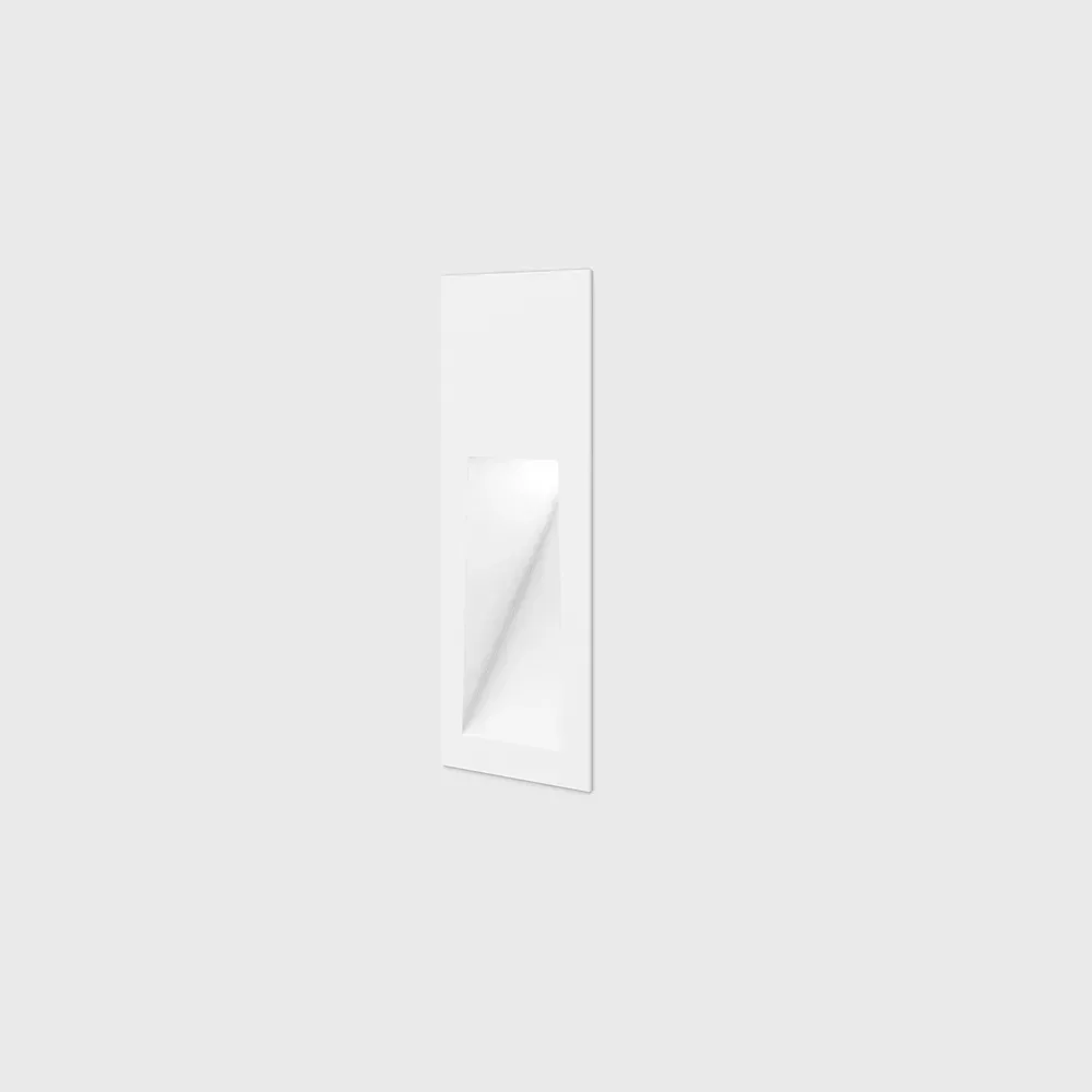 01.4512.2.930.WH_1 Wall recessed luminaire with frame STEP, L45mm, H117mm, SP46mm, CREE 2.1W LED, 89Lm, 86°x50°, 3000K, CRI>90, driver 700mA included, IP20, white color — изображение 1