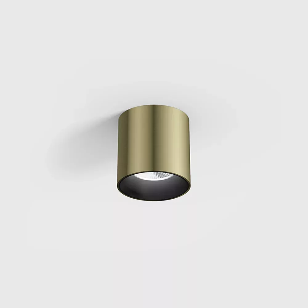 02.0645.8.930.BR_1 Surface-mounted ceiling luminaire GHOST, D52mm, H66mm, LED 8W, 620Lm, 3000K, 50°, CRI>90, 220V-240V, IP20, brass color - imagine 1
