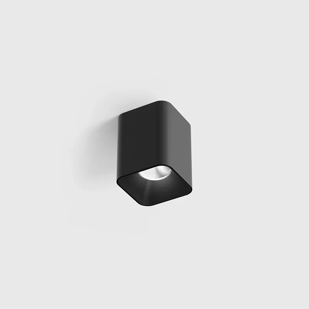 02.0652.8.940.BK_1 Surface-mounted ceiling luminaire GHOST, 52х52mm, H66mm, LED 8W, 620Lm, 4000K, 50°, CRI>90, 220V-240V, 220V-240V, IP20, black color - imagine 1