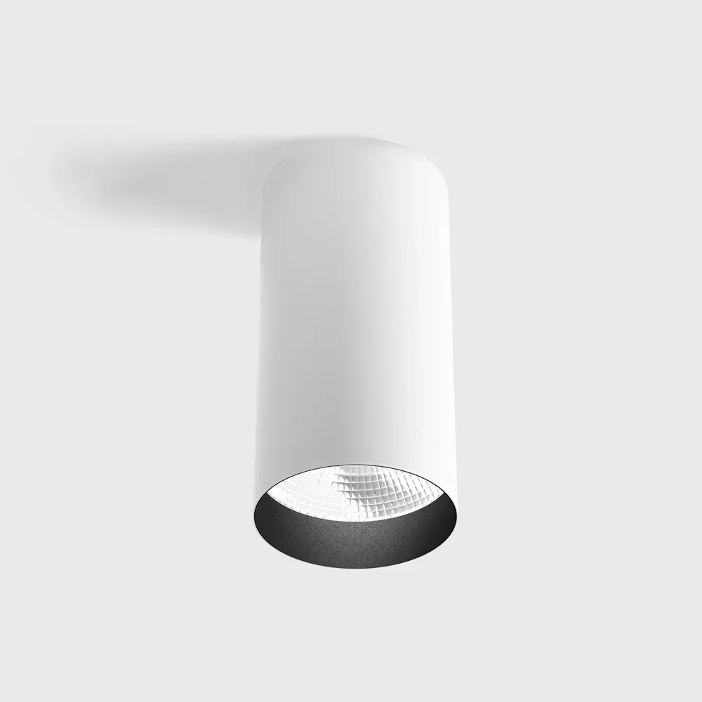 02.0711.18.930.WH_1 Surface-mounted ceiling luminaire TUB L S 150, D75mm, H150mm, CREE LED 18W, 500mA, 1287lm, 3000K, 50°, CRI>90, 220V-240V, IP20, white color - imagine 1