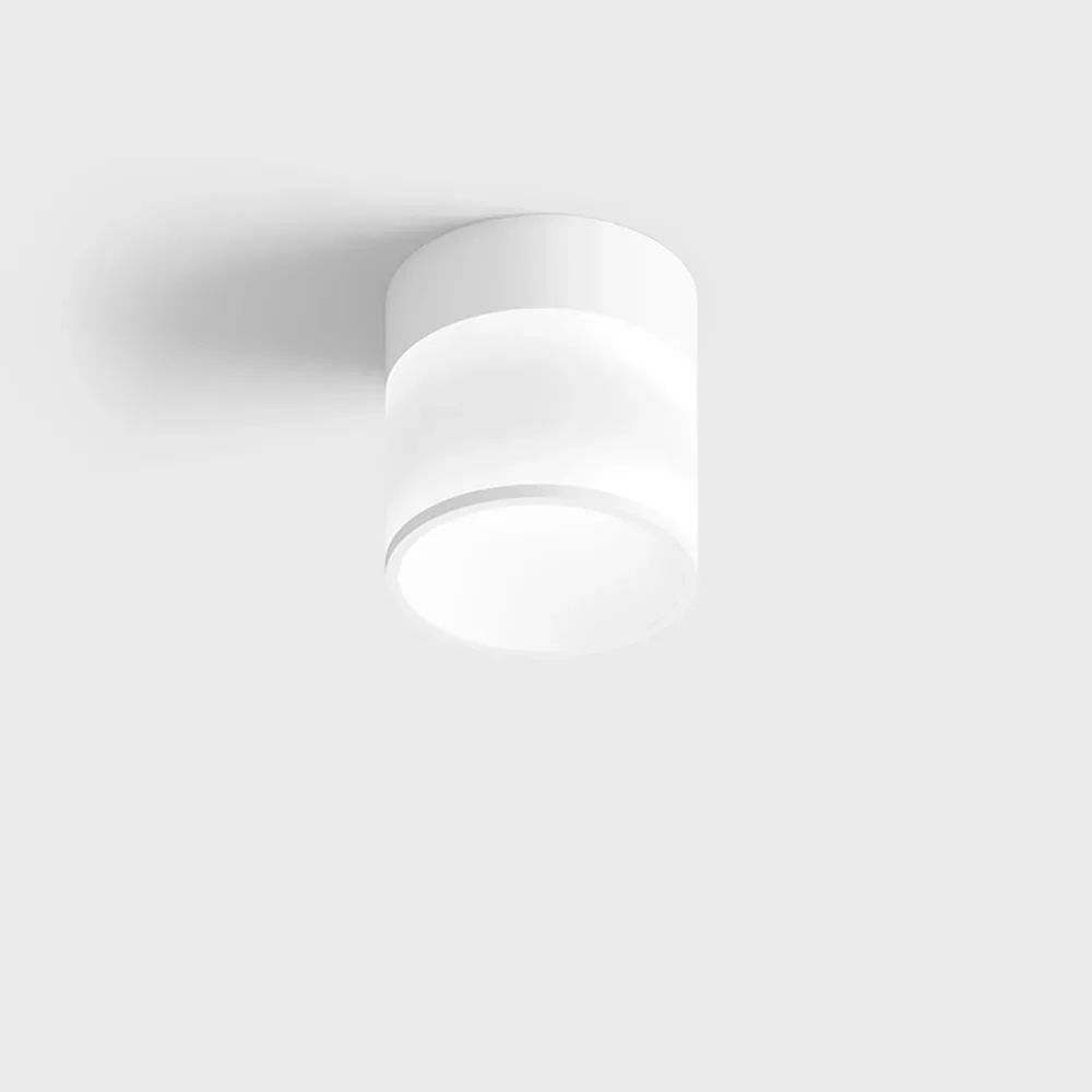 02.0910.9.940.WH_1 Surface-mounted ceiling luminaire GLOW S, D100mm, H105mm, LED 9W, 4000K, 445Lm, 60°, CRI>90, UGR>19, 220V-240V, IP20, opal, white color - imagine 1