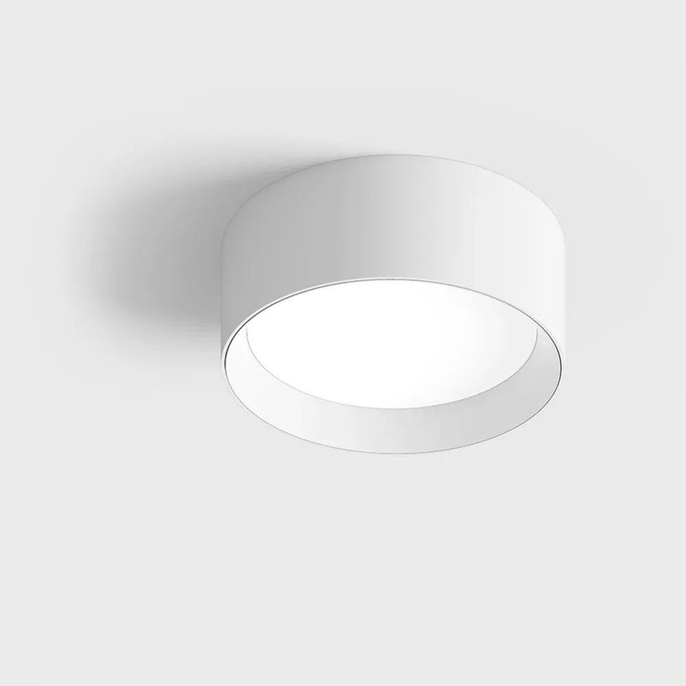 02.1980.16.930.WH_1 Surface-mounted ceiling luminaire PRISMA L, D199mm, H80mm, LED 16W, 3000K, 1778Lm, 82°, CRI>90, UGR>19, 220V-240V, IP20, microprisma, white color - imagine 1