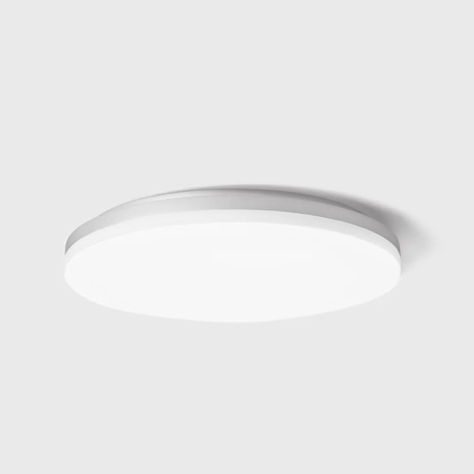 02.4065.32.930_940.WH_1 Surface-mounted ceiling luminaire FLAT R3, D400mm, H65mm, LED 32W(2880Lm)/24W(1960Lm), 3000K/4000K, CRI>90, 220V-240V, IP54, opal, white color — изображение 1