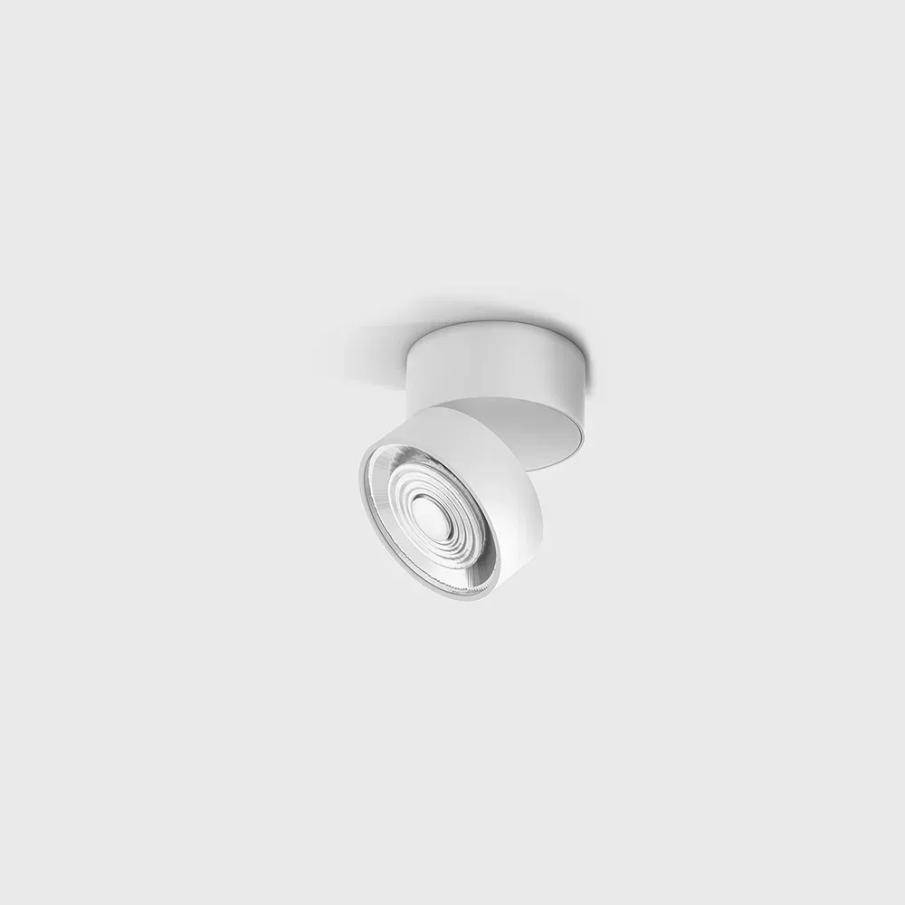 02.7526.7.930.WH_1 Adjustable surface-mounted ceiling luminaire SOL SURF MINI, D75mm, H70mm, LED 7W, 624Lm, 3000K, 45°, CRI>90, 350mA, 220V-240V, IP20, white color - imagine 1