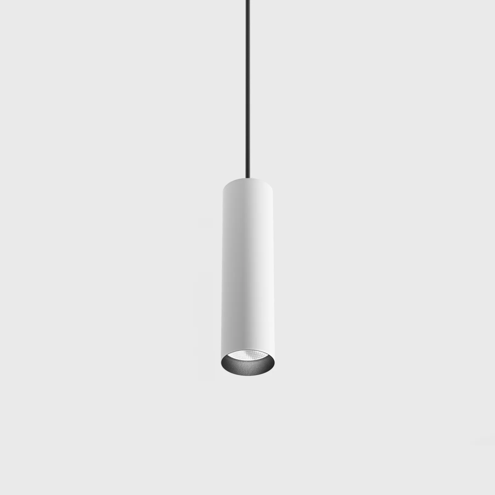 03.0521.19.940.WH_1 Pendant luminaire with surface-mounted base TUB M P 200, D52mm, H200mm, LED 10.8W, 1120Lm, 4000K, 50°, CRI>90, driver 500mA included, IP20, white color - imagine 1