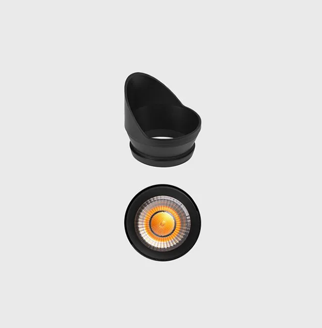 06.A05WW_1 WALL WASHER for series TUB M, D50mm, H52mm, black color - imagine 1