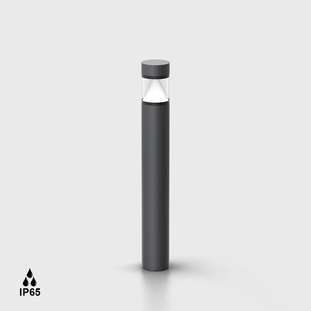 08.5000.10.830.GR_1 Bollard BARD1 68, D90mm, H680mm, LED 10W, 3000K, 360°, 600Lm, CRI>90, 220-240V, IP65, graphite color - imagine 1