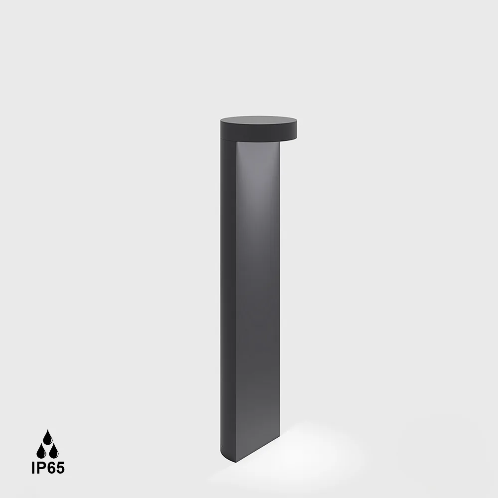08.5004.18.927.GR_1 Bollard BARD4, D140mm, H600mm, Bridgelux LED 18W, 2700K, 120°, 617Lm, CRI>90, 220-240V, IP65, graphite color - imagine 1