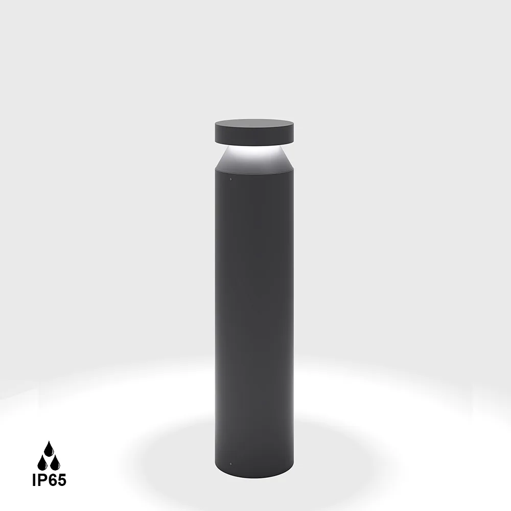 08.5005.18.927.GR_1 Bollard BARD5, D140mm, H600mm, Bridgelux LED 18W, 2700K, 360°, 685Lm, CRI>90, 220-240V, IP65, graphite color - imagine 1
