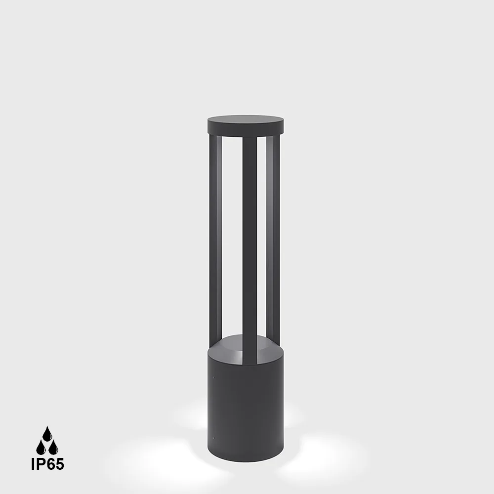 08.5006.18.927.GR_1 Bollard BARD6, D140mm, H600mm, Bridgelux LED 18W, 2700K, 360°, 877Lm, CRI>90, 220-240V, IP65, graphite color - imagine 1