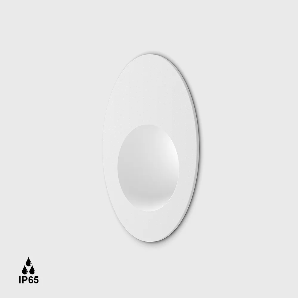 08.5239.R2.927.WH_1 Recessed wall-mounted IN WALL IP, D52mm, SP39mm, CREE LED 2.1W, 2700K, 25°x30°, 21Lm, CRI>90, 700mA driver not included, with recessed box, wire 1000mm, IP65, white color - imagine 1