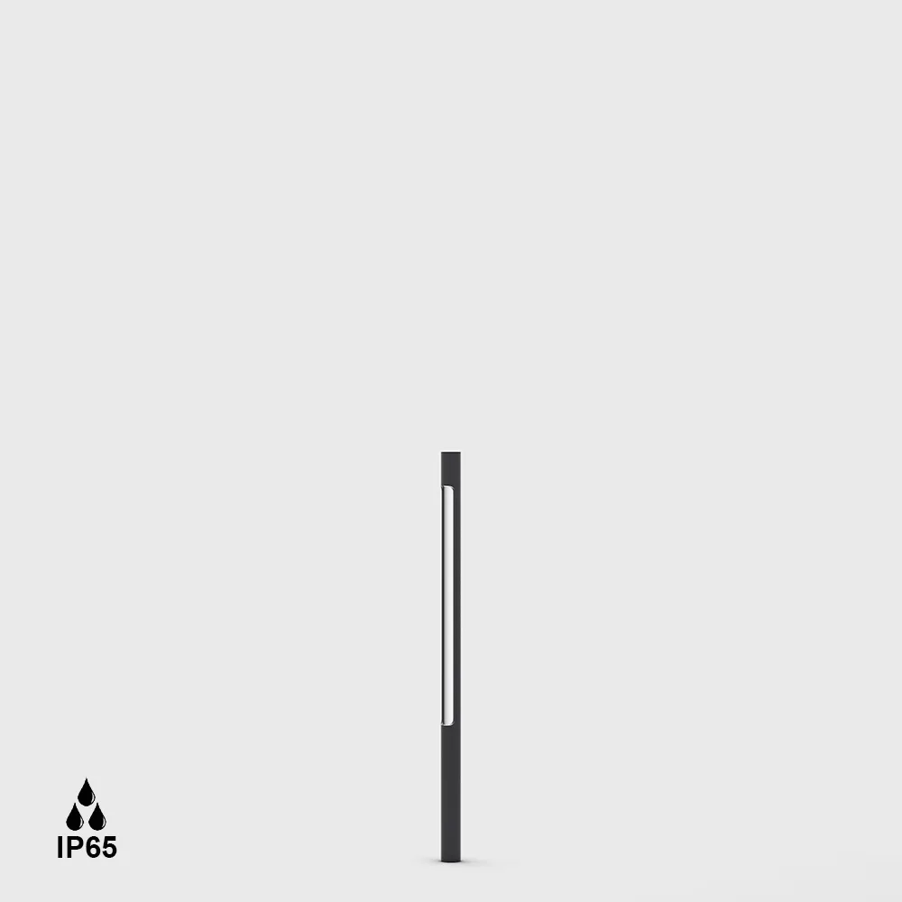 08.6006.4.830.GR_1 Bollard YARD 2. D30mm, H600mm, LED 4W, 3000K, 120°, 659Lm, CRI>80, DC 48V driver not included, IP65, opal, graphite color - imagine 1