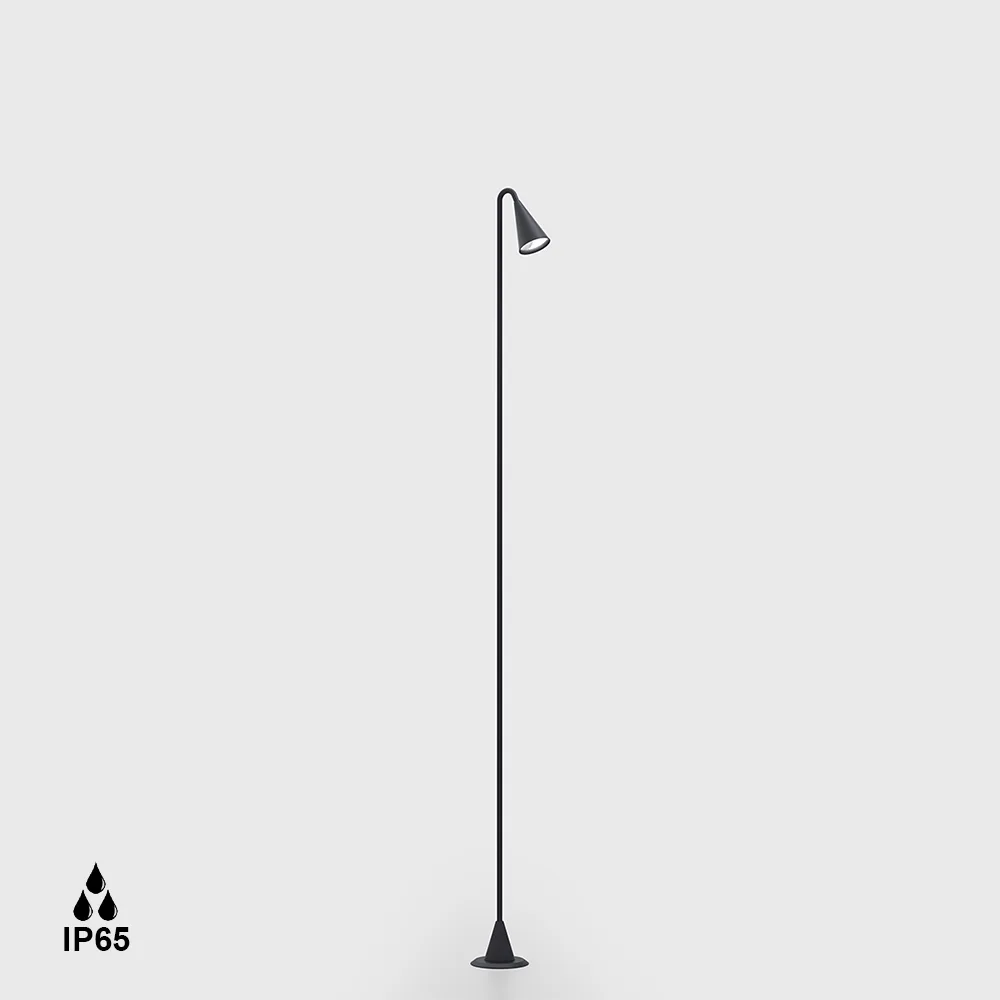 08.6010.4.927.GR_1 Bollard YARD, D43mm, W66mm, H1000mm, CREE LED 3.6W, 2700K, 36°, 248Lm, CRI>90, DC 24V driver not included, IP65, graphite color - imagine 1