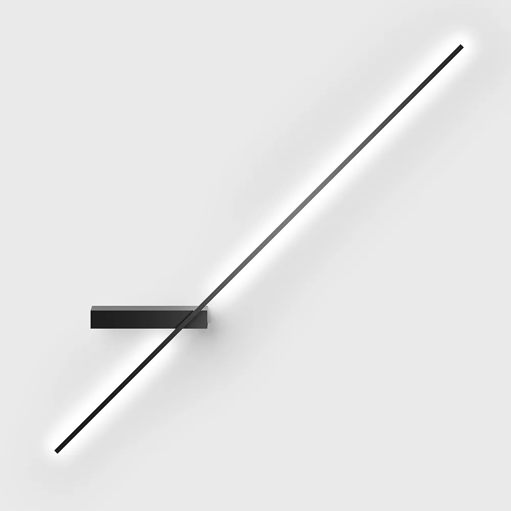 10.0989.11.930.BK_1 Adjustable surface-mounted wall luminaire ARROW L, L885mm, H180mm, SP47mm, LED 11W, 3000K, 470Lm, CRI>90, 300mA, DIM DALI, 220-240V, IP20, opal, black color - imagine 1