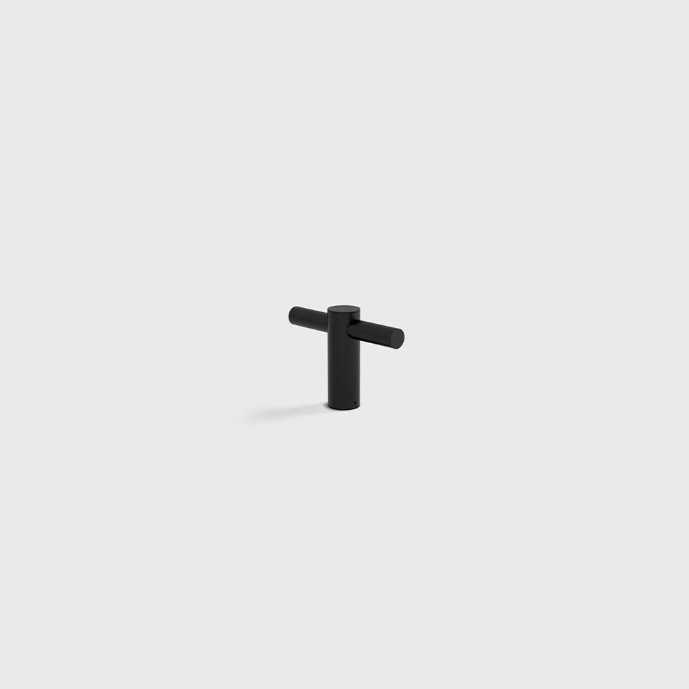 10.A1511.BK_1 Surface mounted bracket STRAW, L110mm, D15mm, SP77mm, black color - imagine 1