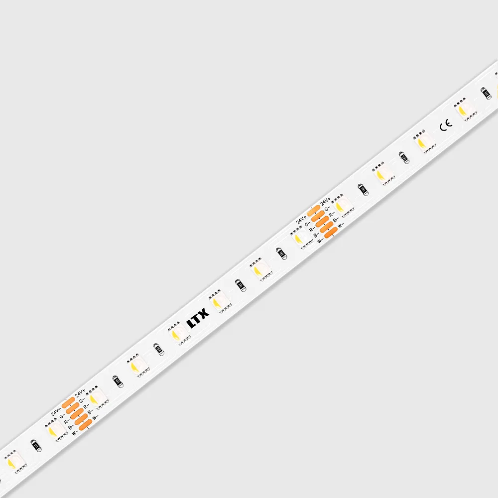 11.24.60.19.20.050.RGBW_1 Flexible led RGB + White 3000K strip, L5000mm, W12mm, H2.1mm, power 19.2W/m, 24V, RGB+3000K, 703Lm/m, 60Leds/m, сutting unit:100mm, IP20 - imagine 1