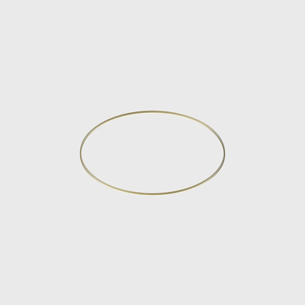 15.C088.BR_1 Surface/suspension radial track AIR_TRACK RING (2 parts), without live end electrical joint flex, D880mm, W9mm, H14.8mm, 48V, IP20, brass color - imagine 1