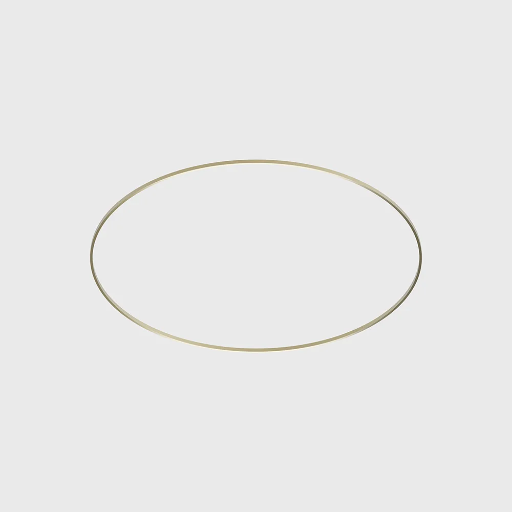 15.C120.BR_1 Surface/suspension radial track AIR_TRACK RING (2 parts), without live end electrical joint flex, D1200mm, W9mm, H14.8mm, 48V, IP20, brass color - imagine 1