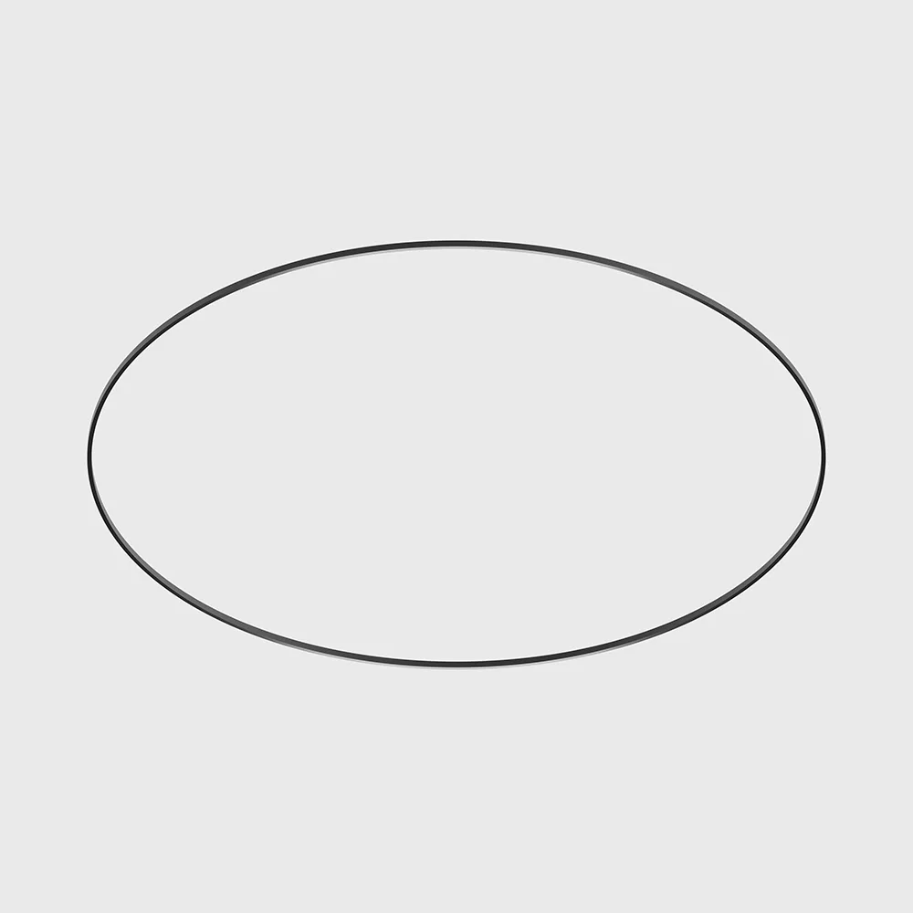 15.C150.BK_1 Surface/suspension radial track AIR_TRACK RING (2 parts), without live end electrical joint flex, D1500mm, W9mm, H14.8mm, 48V, IP20, black color - imagine 1