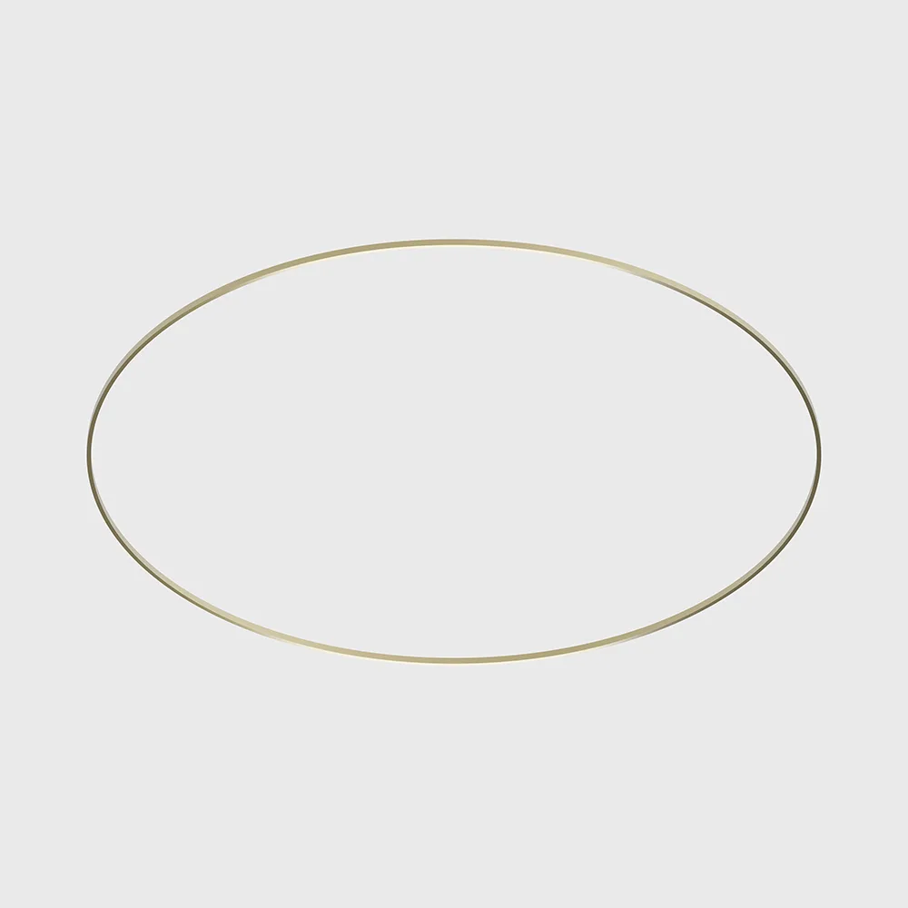 15.C150.BR_1 Surface/suspension radial track AIR_TRACK RING (2 parts), without live end electrical joint flex, D1500mm, W9mm, H14.8mm, 48V, IP20, brass color - imagine 1