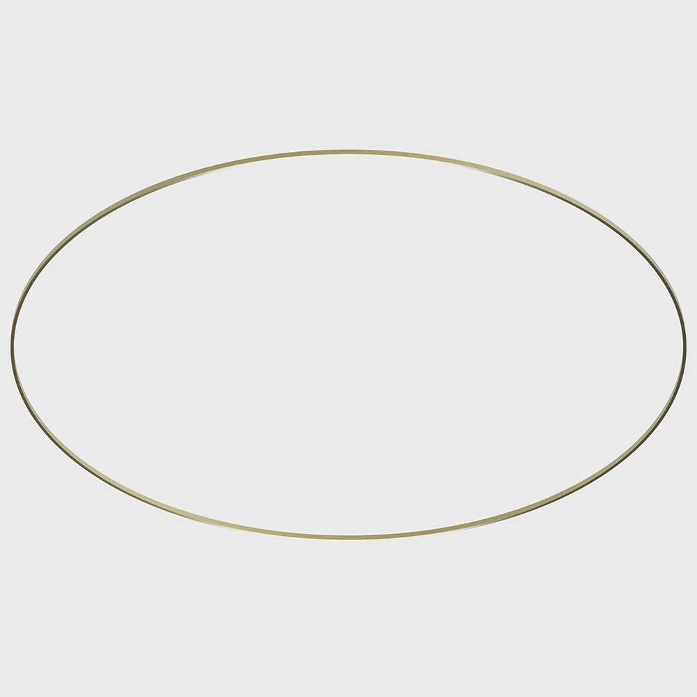15.C180.BR_1 Surface/suspension radial track AIR_TRACK RING (3 parts), without live end electrical joint flex, D1800mm, W9mm, H14.8mm, 48V, IP20, brass color - imagine 1