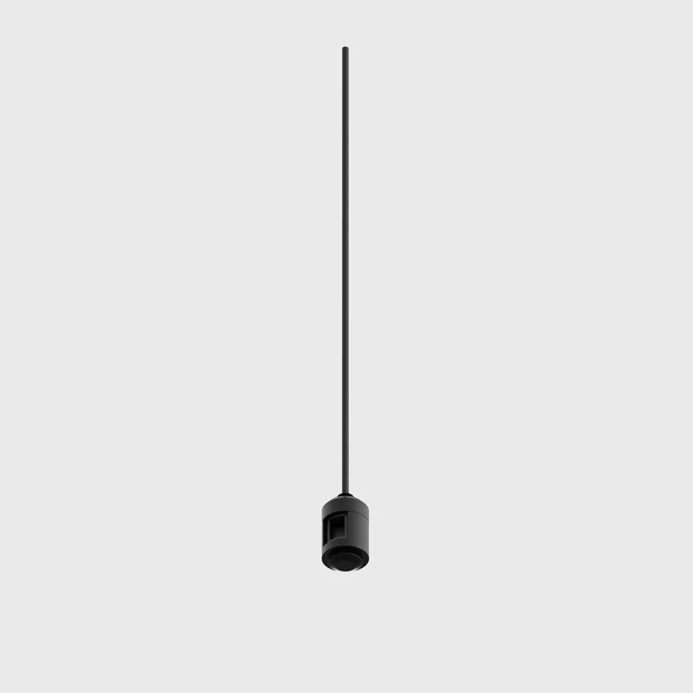 15.LE100.BK_1 Live end with 100cm cable AIR_LIVE END, D28mm, H53mm, 48V, IP20, black color - imagine 1